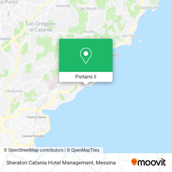 Mappa Sheraton Catania Hotel Management