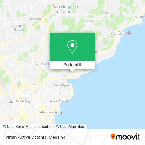 Mappa Virgin Active Catania