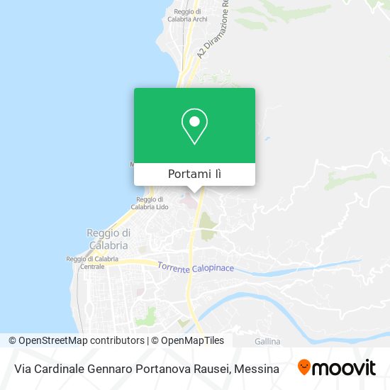 Mappa Via Cardinale Gennaro Portanova Rausei