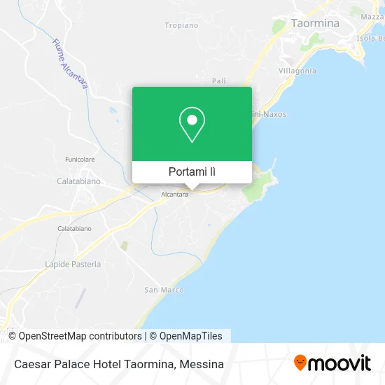 Mappa Caesar Palace Hotel Taormina