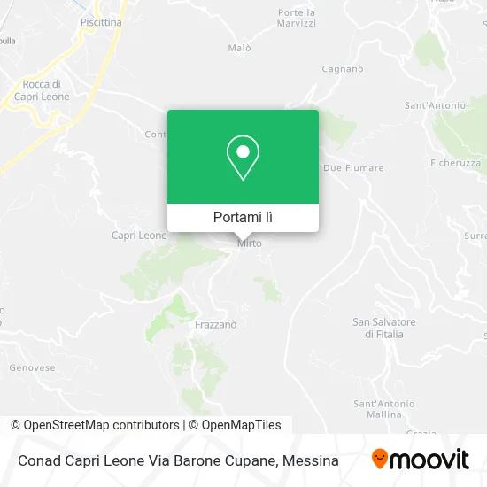 Mappa Conad Capri Leone Via Barone Cupane