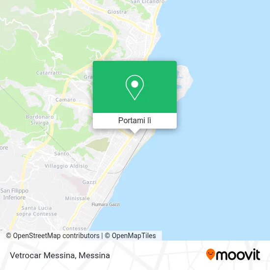 Mappa Vetrocar Messina