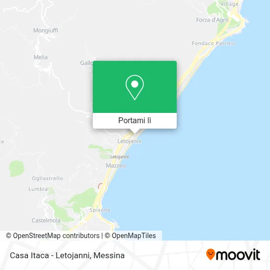 Mappa Casa Itaca - Letojanni