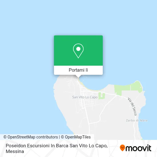Mappa Poseidon Escursioni In Barca San Vito Lo Capo