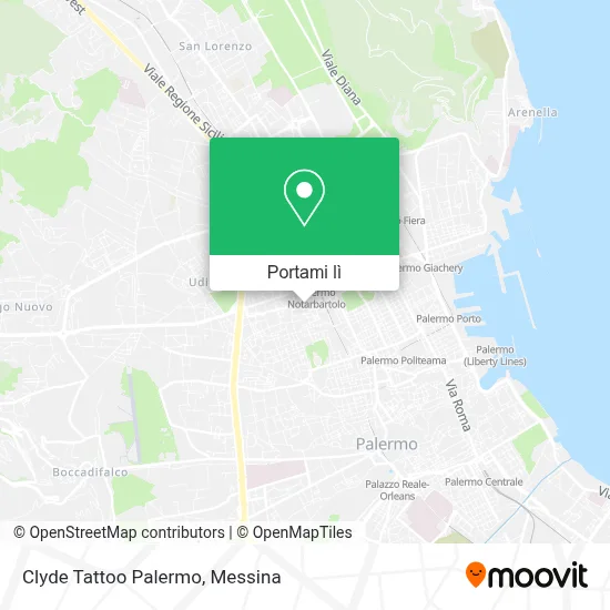 Mappa Clyde Tattoo Palermo