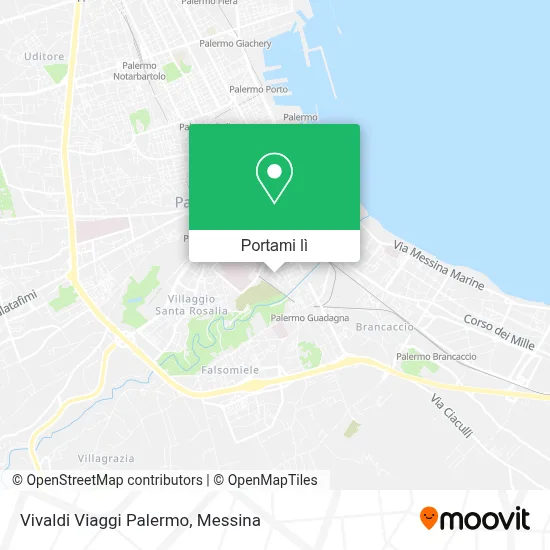 Mappa Vivaldi Viaggi Palermo