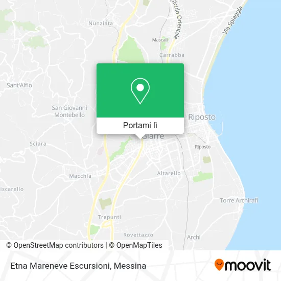 Mappa Etna Mareneve Escursioni
