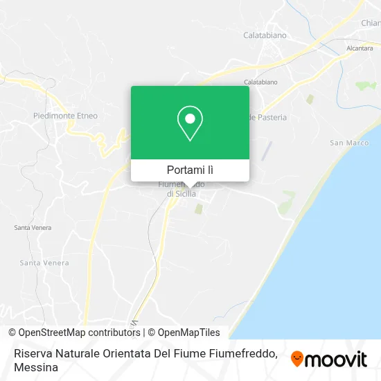 Mappa Riserva Naturale Orientata Del Fiume Fiumefreddo