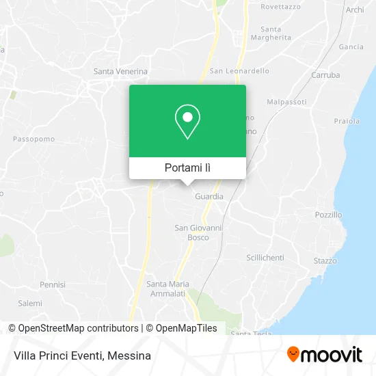 Mappa Villa Princi Eventi