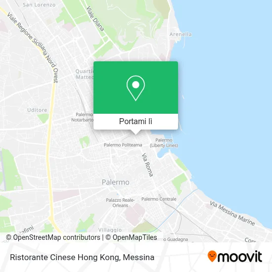 Mappa Ristorante Cinese Hong Kong