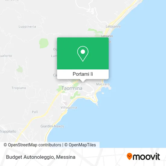 Mappa Budget Autonoleggio