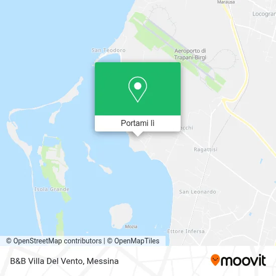 Mappa B&B Villa Del Vento