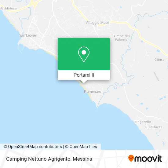 Mappa Camping Nettuno Agrigento