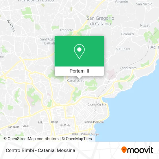 Mappa Centro Bimbi - Catania