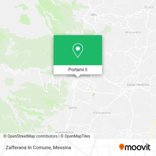 Mappa Zafferana In Comune