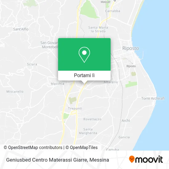 Mappa Geniusbed Centro Materassi Giarre