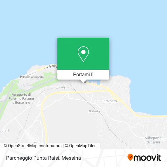Mappa Parcheggio Punta Raisi