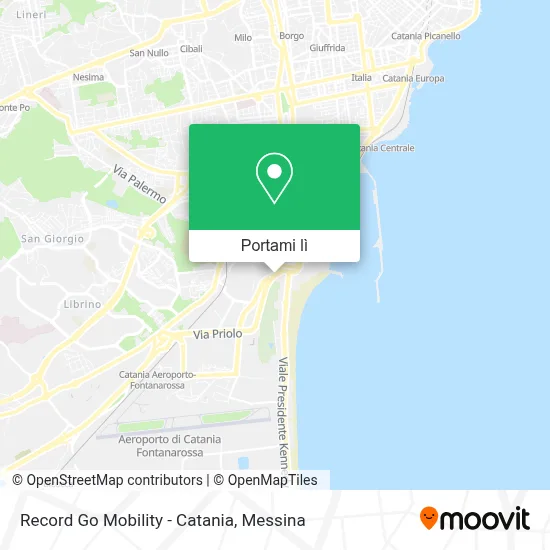 Mappa Record Go Mobility - Catania