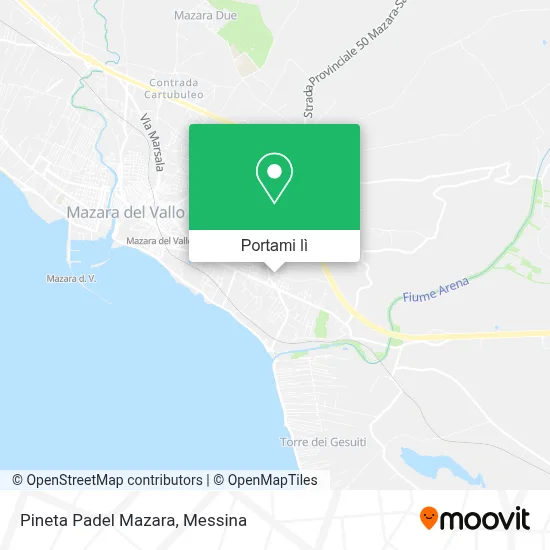 Mappa Pineta Padel Mazara