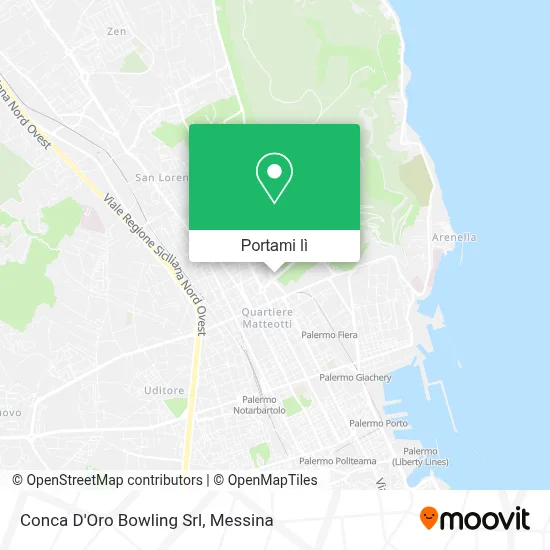 Mappa Conca D'Oro Bowling Srl