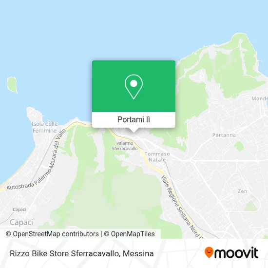 Mappa Rizzo Bike Store Sferracavallo