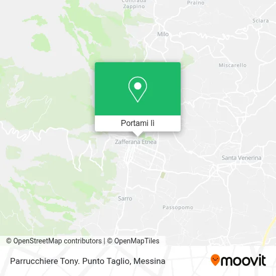 Mappa Parrucchiere Tony. Punto Taglio