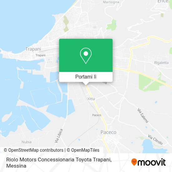 Mappa Riolo Motors Concessionaria Toyota Trapani
