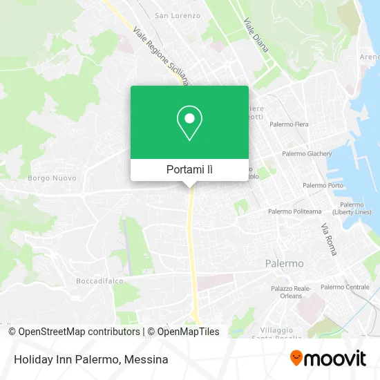 Mappa Holiday Inn Palermo