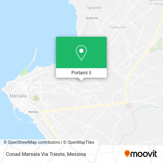 Mappa Conad Marsala Via Trieste