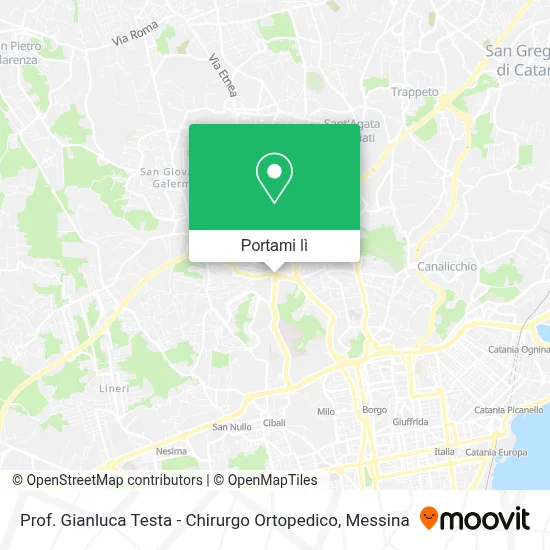 Mappa Prof. Gianluca Testa - Chirurgo Ortopedico