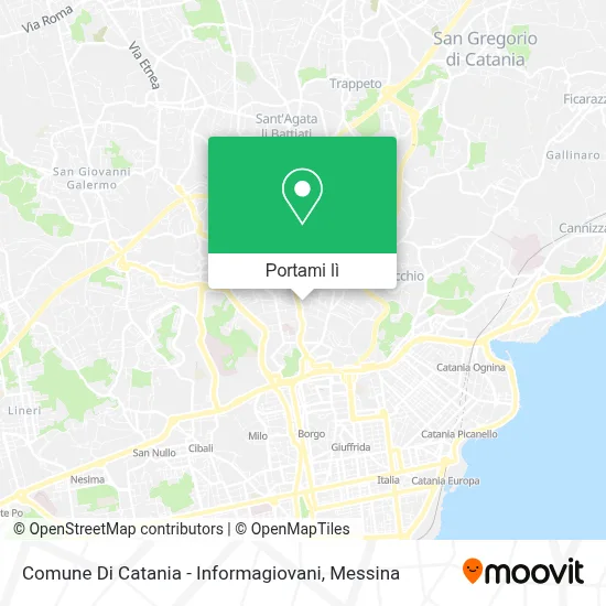 Mappa Comune Di Catania - Informagiovani