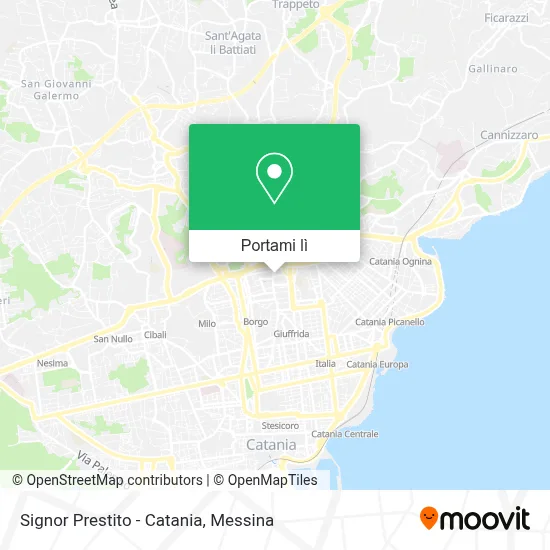 Mappa Signor Prestito - Catania
