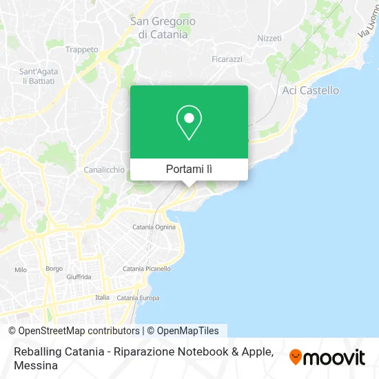 Mappa Reballing Catania - Riparazione Notebook & Apple