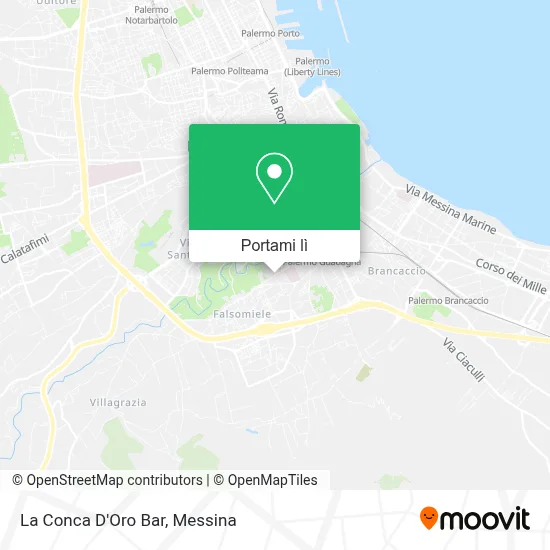 Mappa La Conca D'Oro Bar