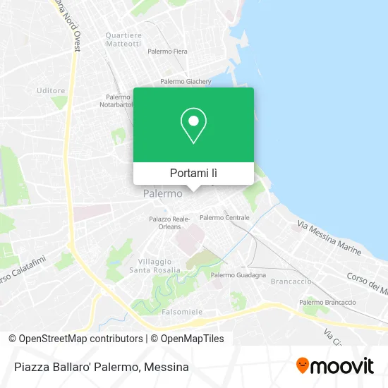 Mappa Piazza Ballaro' Palermo