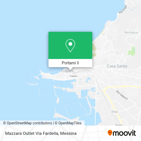 Mappa Mazzara Outlet Via Fardella