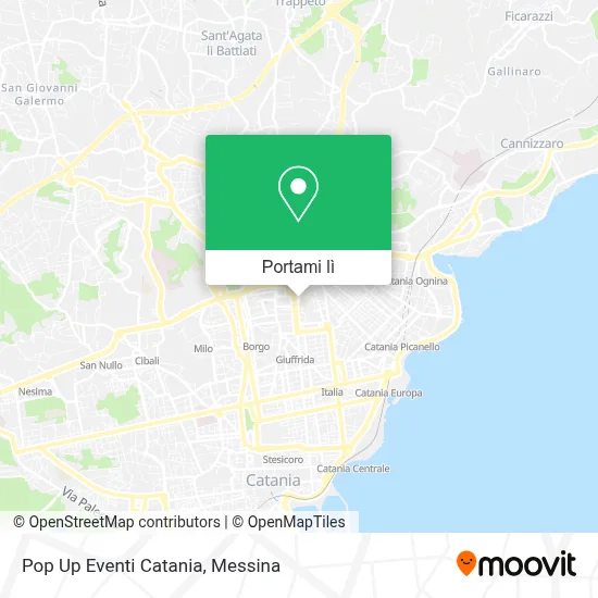 Mappa Pop Up Eventi Catania