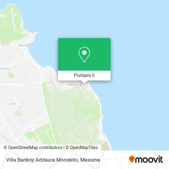 Mappa Villa Banksy Addaura Mondello