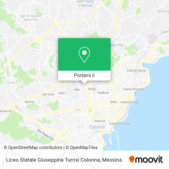 Mappa Liceo Statale Giuseppina Turrisi Colonna