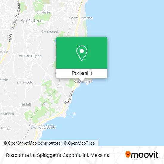 Mappa Ristorante La Spiaggetta Capomulini