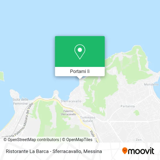 Mappa Ristorante La Barca - Sferracavallo
