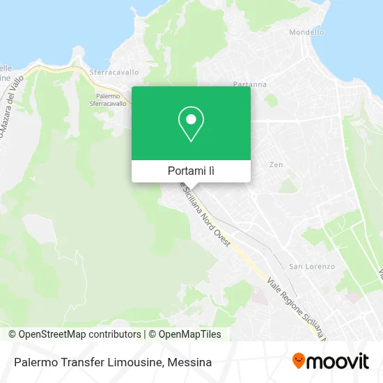 Mappa Palermo Transfer Limousine
