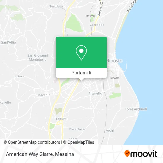 Mappa American Way Giarre