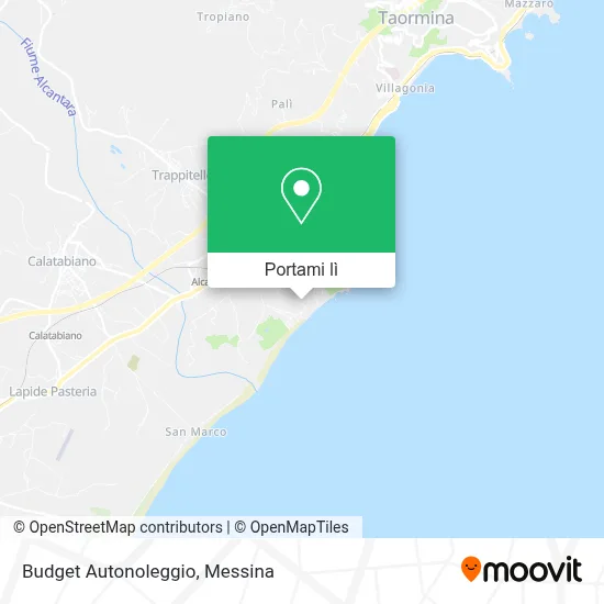 Mappa Budget Autonoleggio