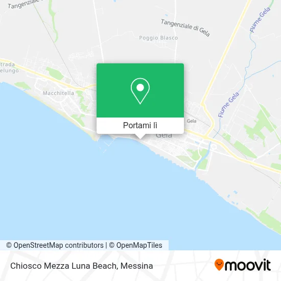 Mappa Chiosco Mezza Luna Beach