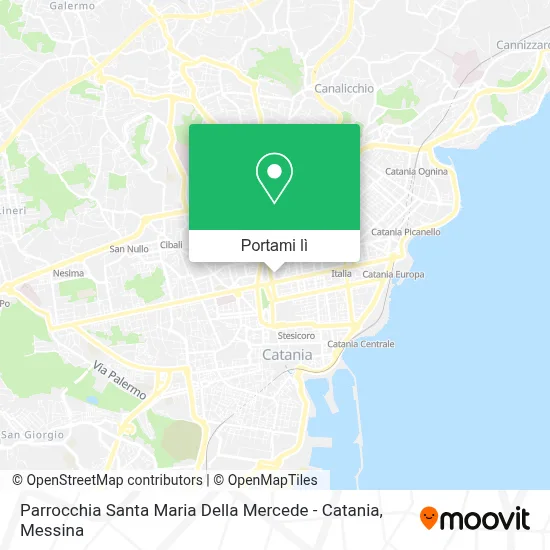Mappa Parrocchia Santa Maria Della Mercede - Catania