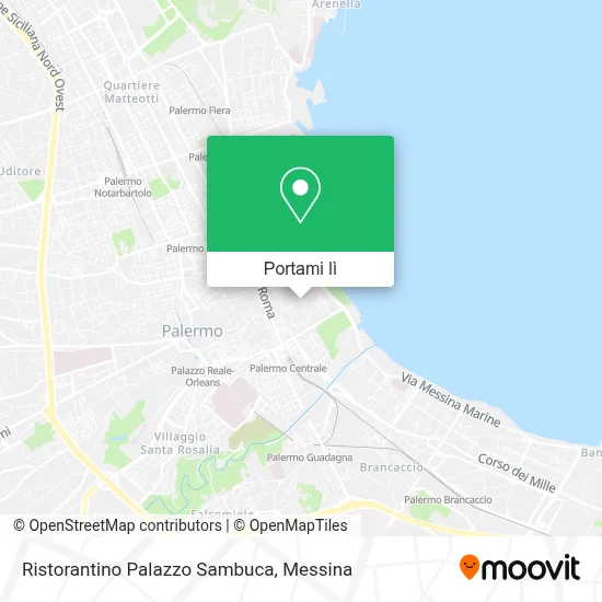 Mappa Ristorantino Palazzo Sambuca
