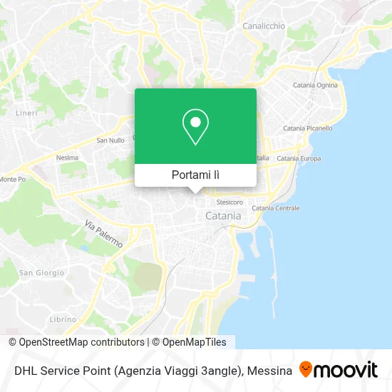 Mappa DHL Service Point (Agenzia Viaggi 3angle)