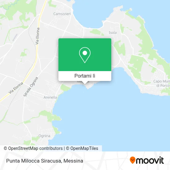 Mappa Punta Milocca Siracusa