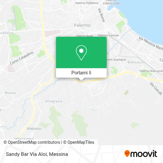 Mappa Sandy Bar Via Aloi